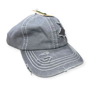 Gray Ponytail Pony Cap Stars Hat New